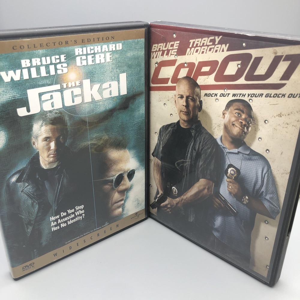 Lot of 2 DVDs Bruce Willis Movies The Jackal Collector's Edition and Cop Out